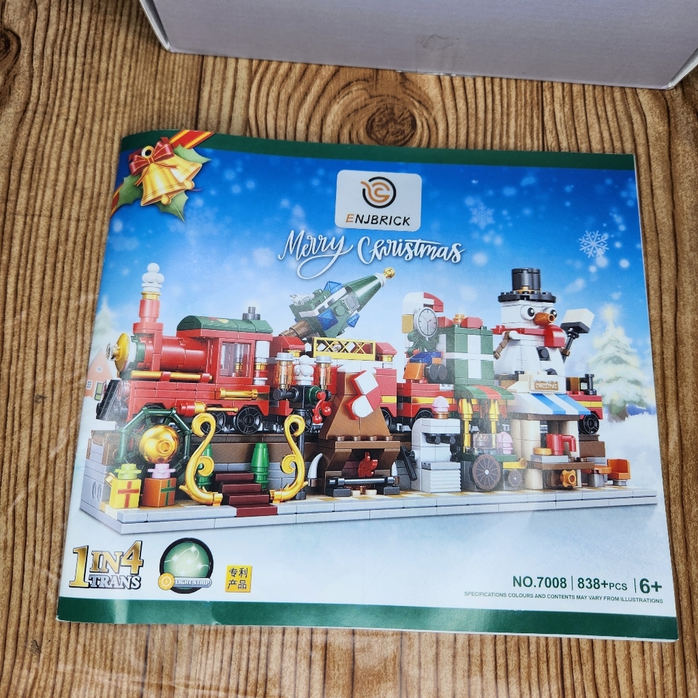 Enjbrick Christmas Train Building Kit for Adults and Kids
